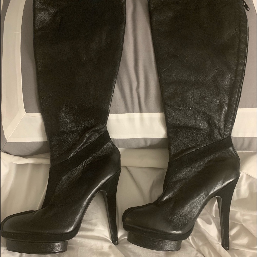 YSL knee boots